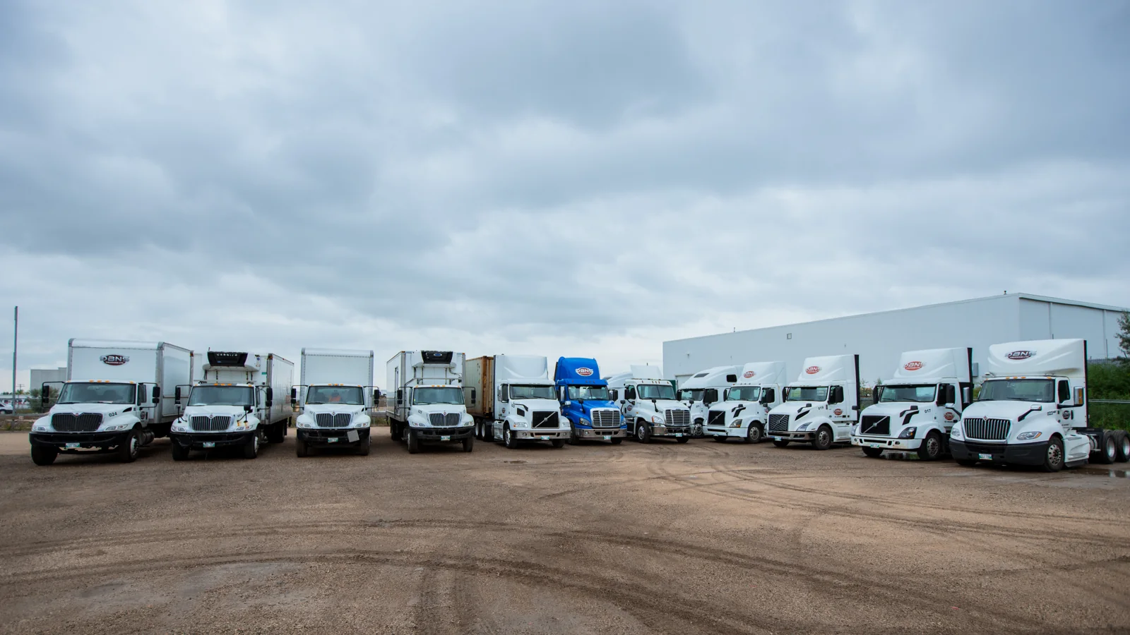 The DBNS fleet lined up across the Winnipeg yard